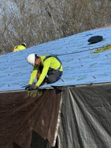 Licensed roofer from Palmetto Roofing Specialties