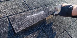 damaged roof shingle